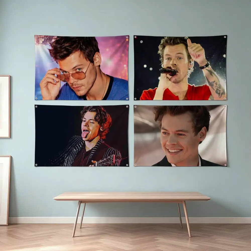 Harry Styles Folk Pop Flags for Bedrooms Home Decor Items Outdoor Decors Garage Decoration Flaga