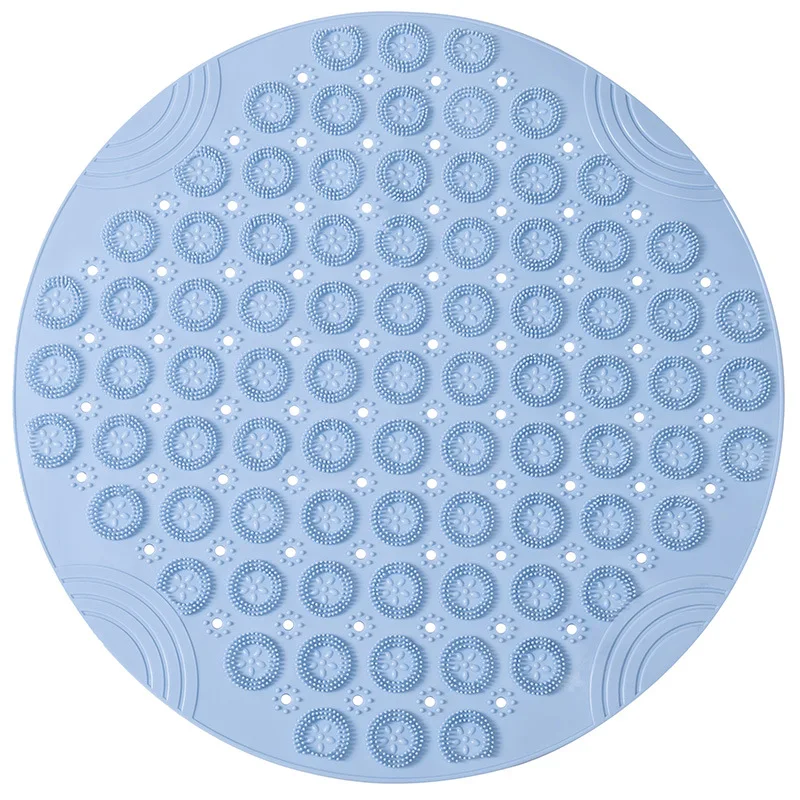 Quick-drying Suction Cup Pad Bathroom Foot Massage Mat Premium TPR Anti-slip Bath Mat Shower Room Water Drainage