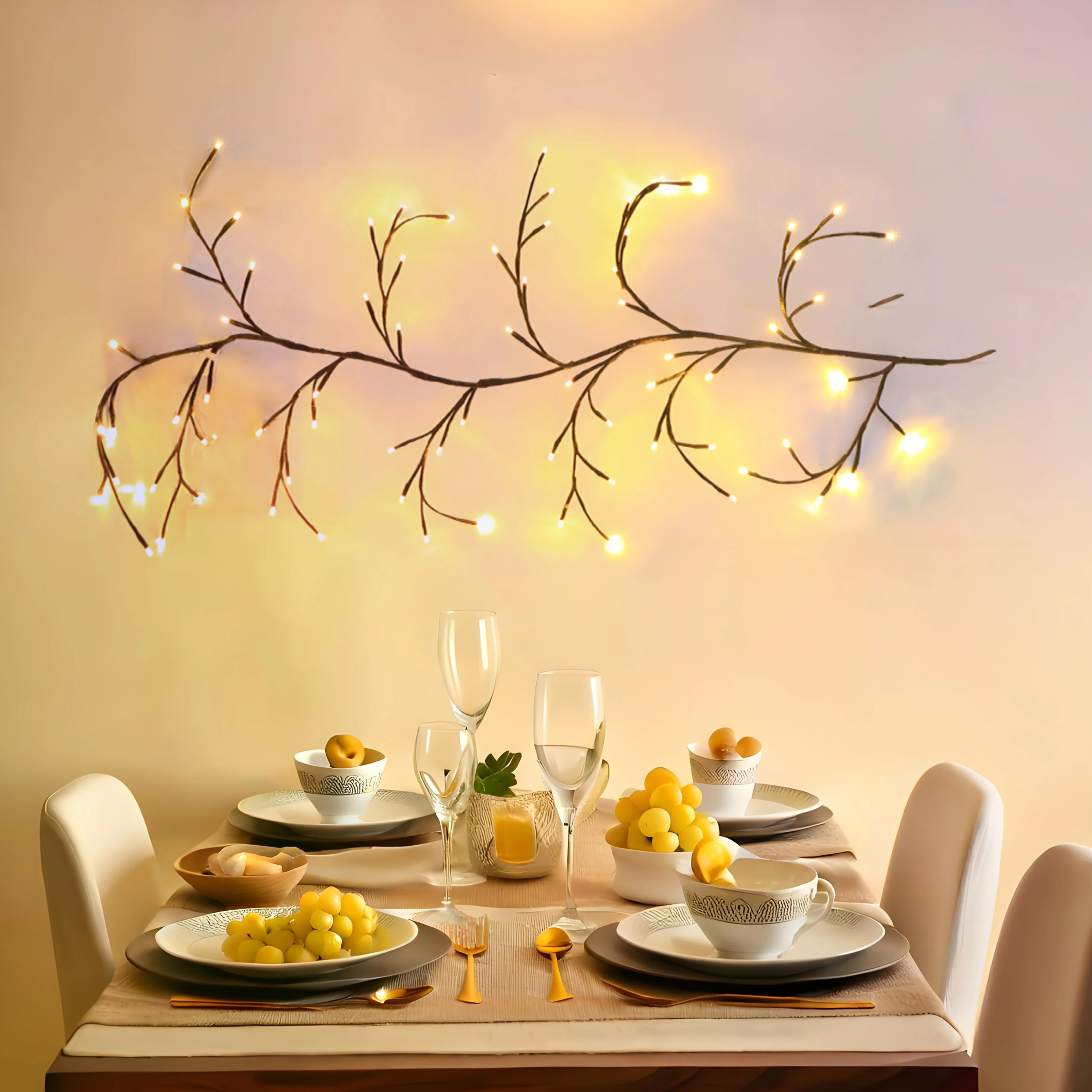 Flexibele Willow Branch LED-verlichting (96/144 LED's), USB-voeding en op afstand bestuurbaar (8 modi) - Ideaal voor terras, hek