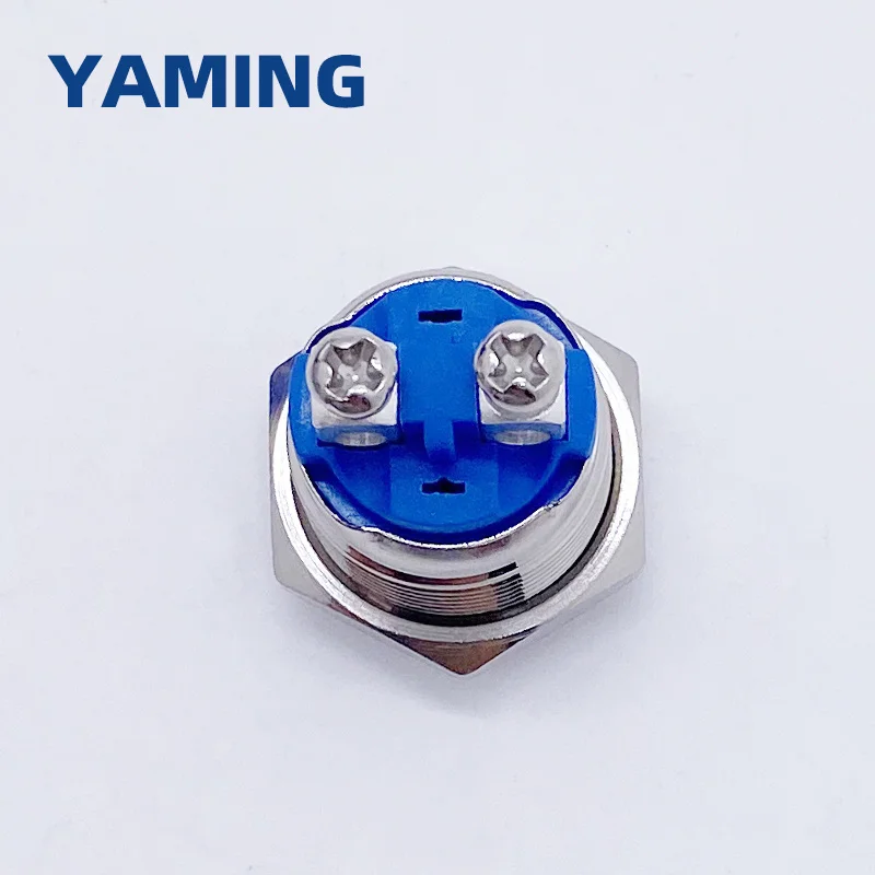 16mm Metal Push Button Switch IP65 Waterproof Nickel Plated Brass Press Button Self-reset 1NO High/Flat/Shape Round Momentary