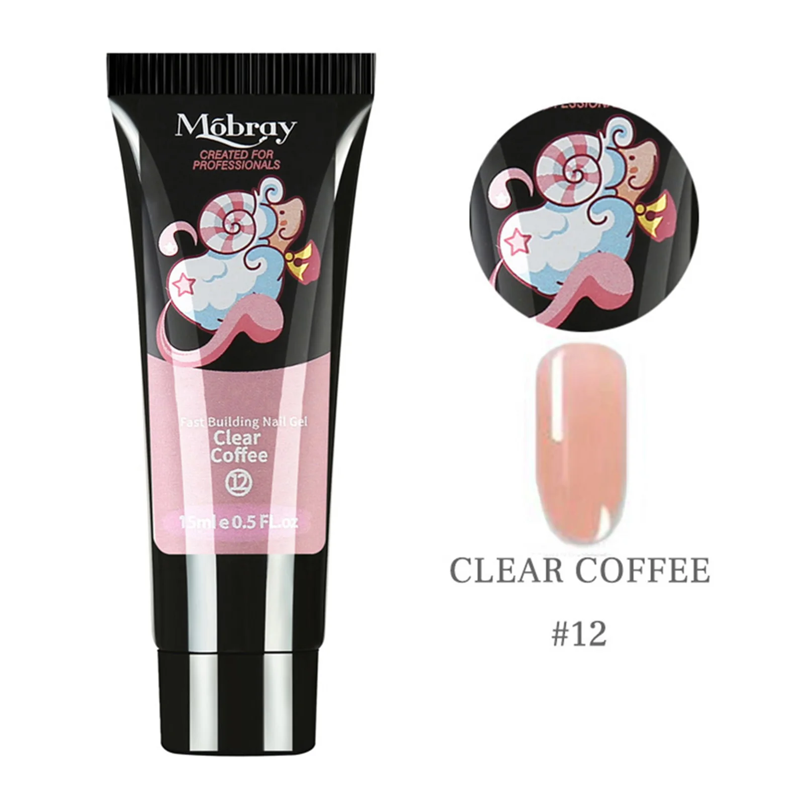 9 Farben 15 ml Schnellbau-Nagelkleber Transparente Nagelformen Nagelklammer DIY Maniküre-Set Nail Art Build Kit 12 Farben