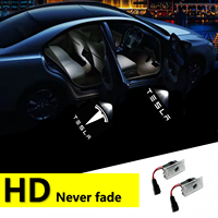 HD For TESLA Model 3 Y RWD S X LED Car Door Projector Welcome Decoration Lamp Courtesy 3D Laser Ghost Shadow Light Accessories