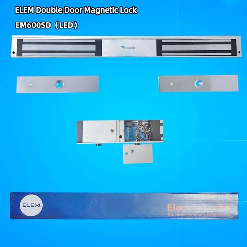 EM600SD LED Single/Double Door Integrated Magnetic Lock Electric Lock ELEM Access Control Electronic Lock Normally Open/Closed D