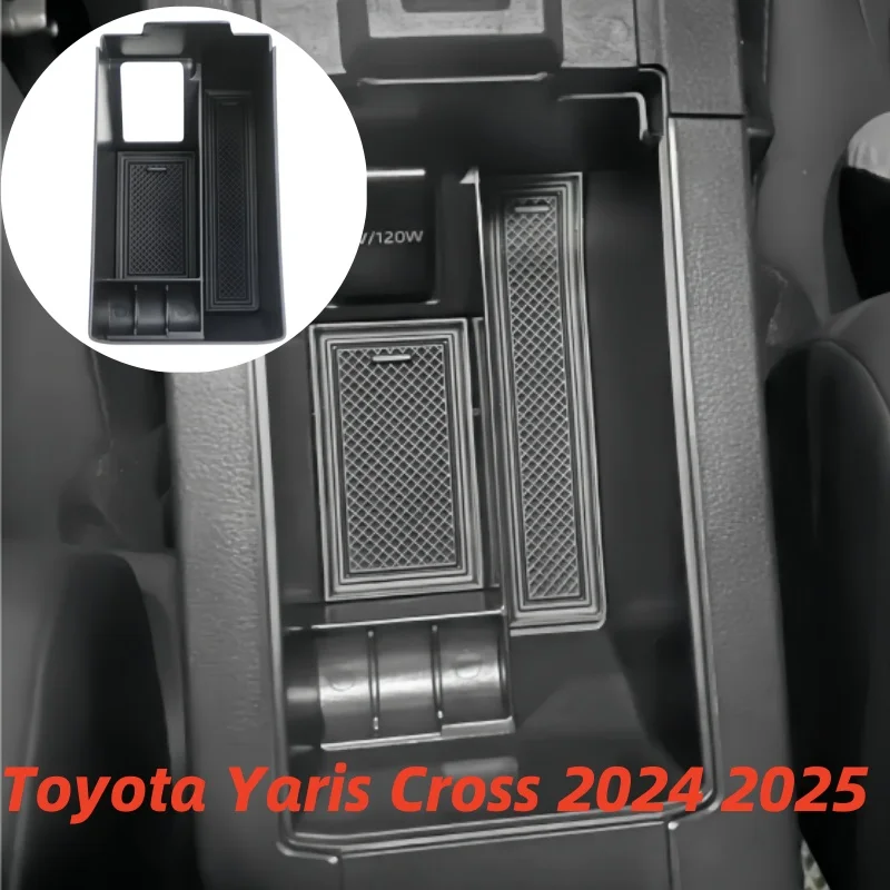 

For Toyota Yaris Cross 2024 2025 LHD Armrest Box Storage Tray Center Console Organizer Stowing Case Holder Interior Accessories
