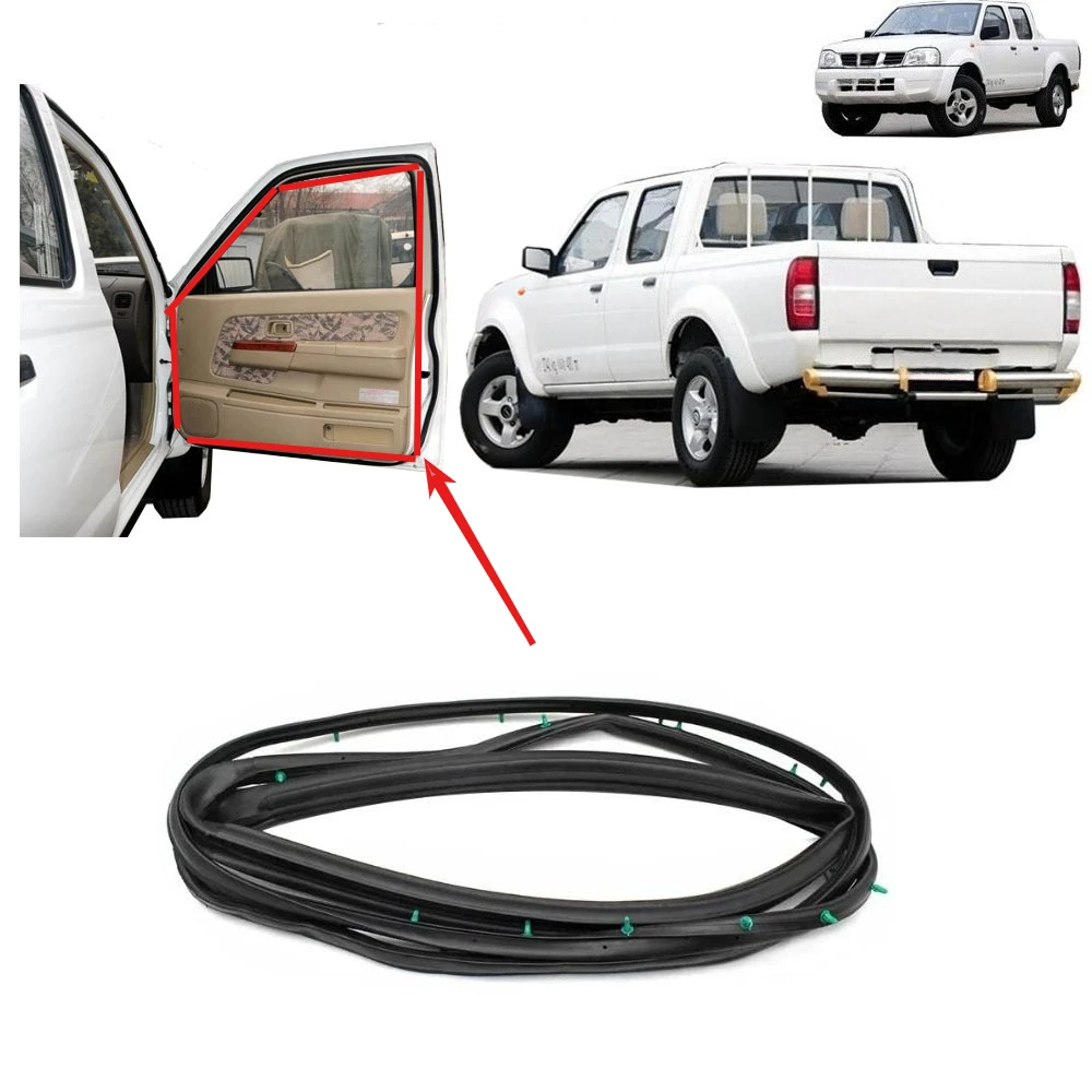 1 Piece  Door Protector Rubber Seal with Clips for Nissan D22 Pickup Door Rubber Seal for Buffering Weatherstrip Sealing Rubber