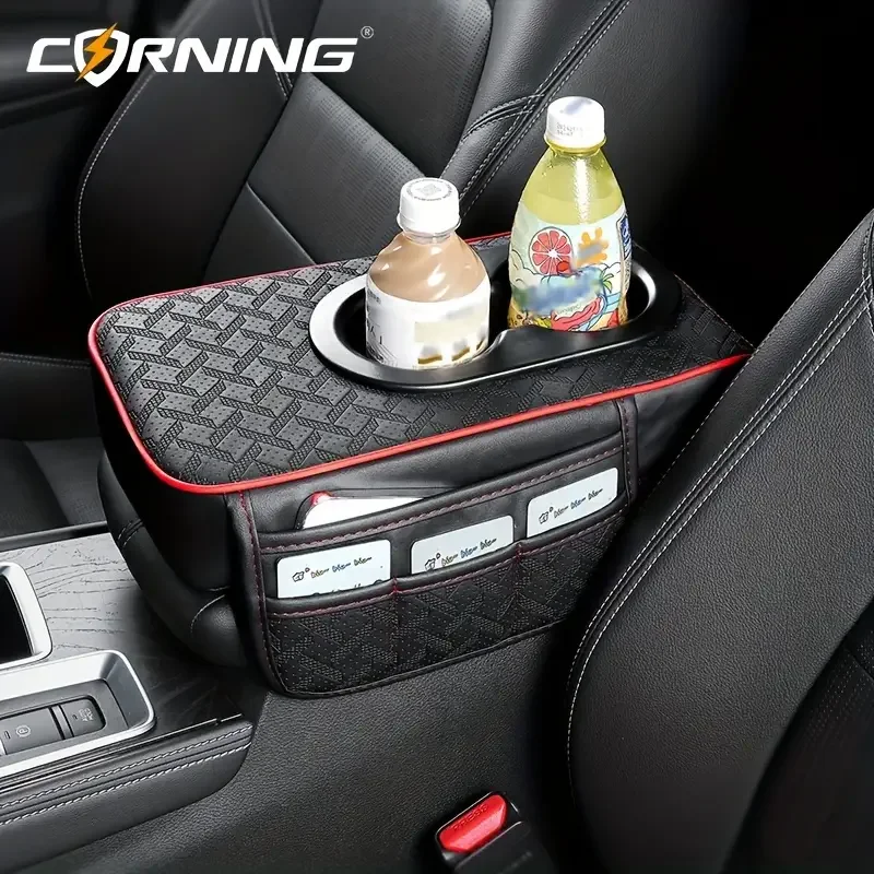 Four-season Universal Model Central Armrest Multifunctional Car Box Mat Protector Cushion Cup Seat Pad New Interior Products