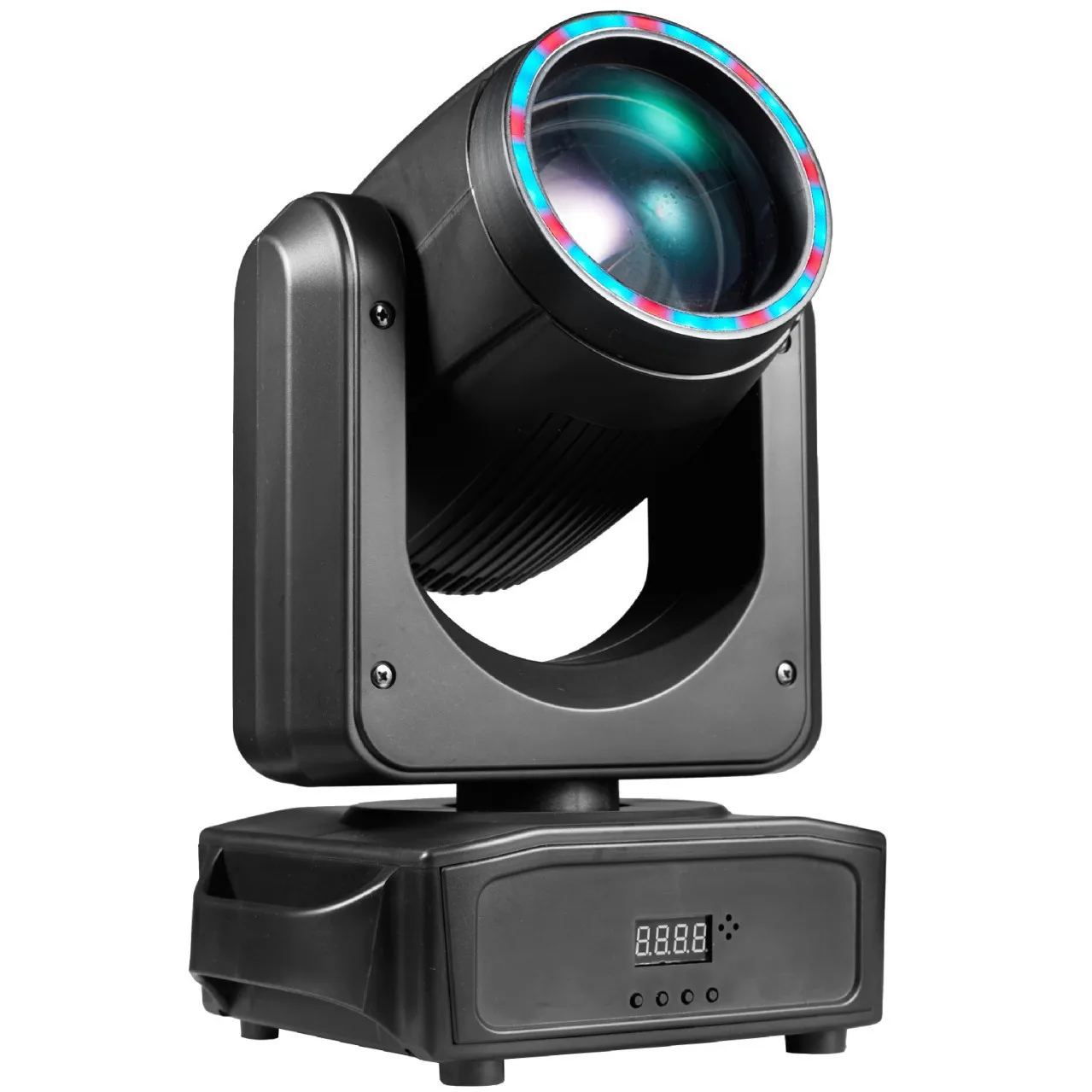 Cross-border shaking head double-ring gun beam of light pattern shaking head with auxiliary bar nightclub KTV atmosphere stage