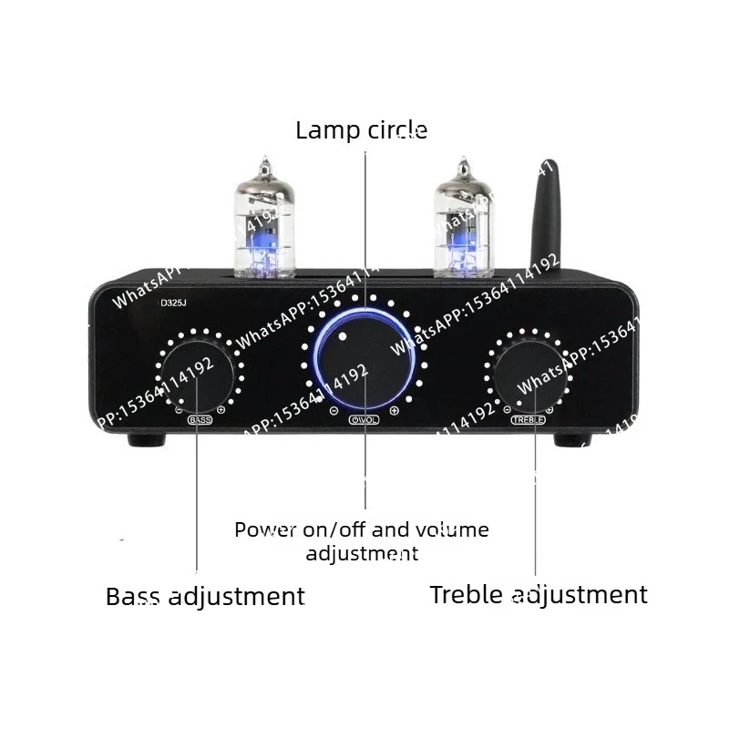 Hifi 6j1 Tube QCC3084 Bluetooth Preamplifier TPA3255 Digital Power Amplifier PCM5102A Decoding