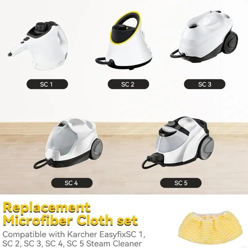 6 قطع من وسادات ممسحة امتصاص عالية الحواف ممسحة البخار الأغطية لتنظيف N58D