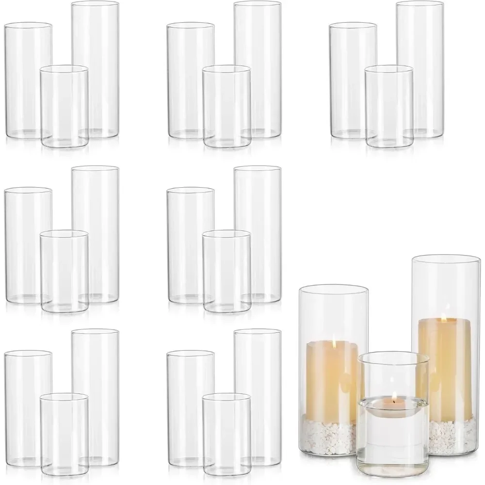 

Clear Candle Holder for Pillar Candles, Home Decoration, Centerpieces, Glass Cylinder, Floating Candles Holders