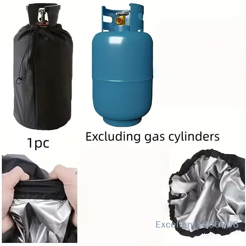

For Patio Moisture Dust Sun Protection Outdoor Gas Tank Cover Propane 210D Cover with Drawstring Closure