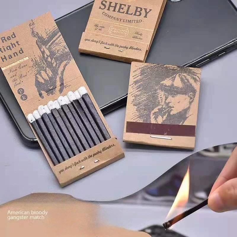 

Fashion Shelby's Same Style Matchstick Retro Nostalgic Match（15pcs/box）Disposable Matchbox Household Ignition Tool for Candle