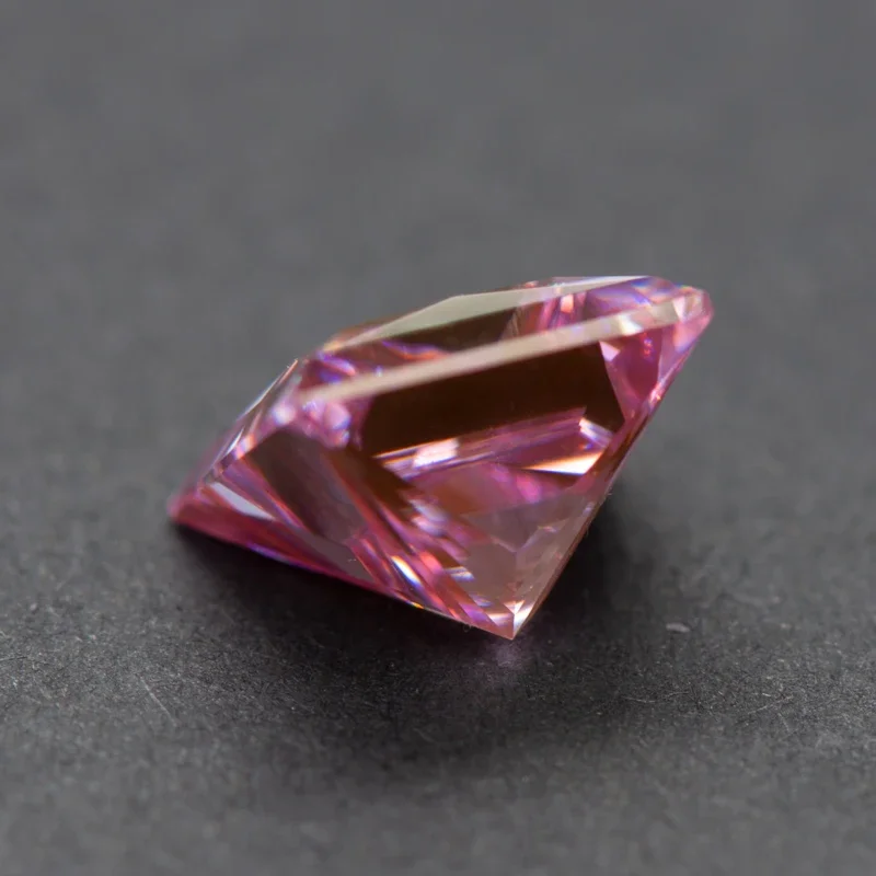 Moissanit Prinzessinnen-Schliff Sakura Rosa Farbige Charms Laborgezüchteter Diamant DIY Ring Halskette Ohrringe Materialien mit Zertifikat – Detail 3