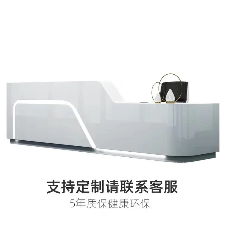 

Painting front desk fashion special-shaped reception desk consultation bar hotel creative welcome