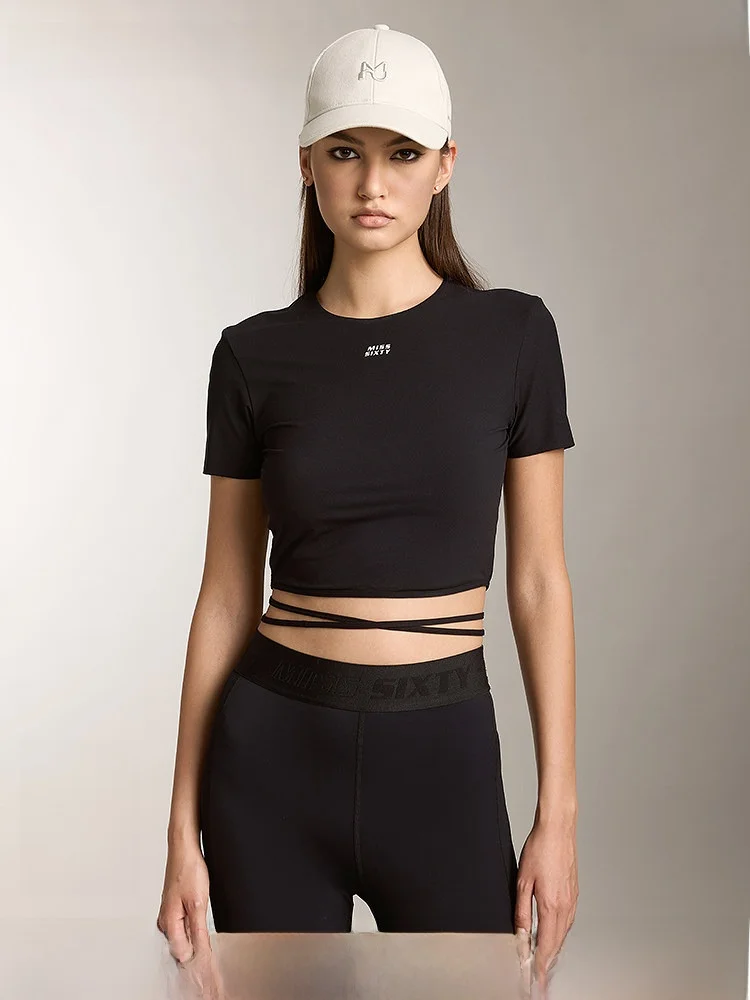 

Sport Series ort Sve T-irt round Ne Tie Dye Casual ort Fitn Women's Top Nylon Spandex Blend Autumn Wear