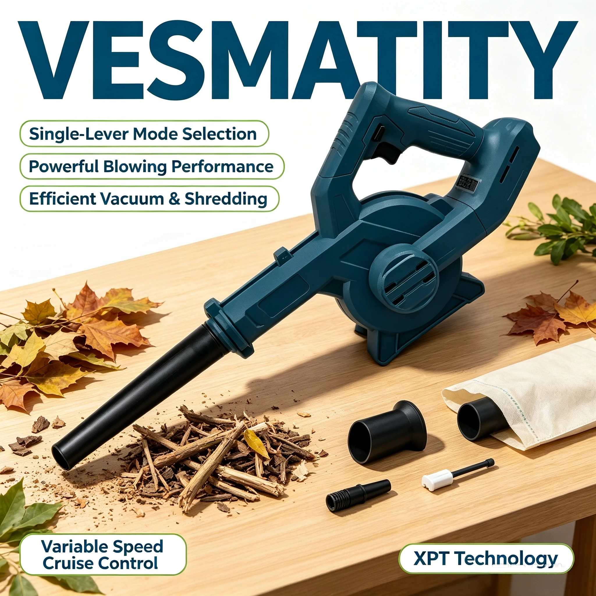 Vesmatity Use Unit Handheld Electric Blower Vacuum 2 in 1 Dust Collector Leaf Computer Cleaner for Makita 18V Battery