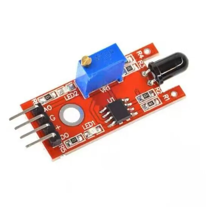 Red version Flame Sensor Module For Intelligent Car Fire Source Detection Fire Source Detection Alarm Electronic Module