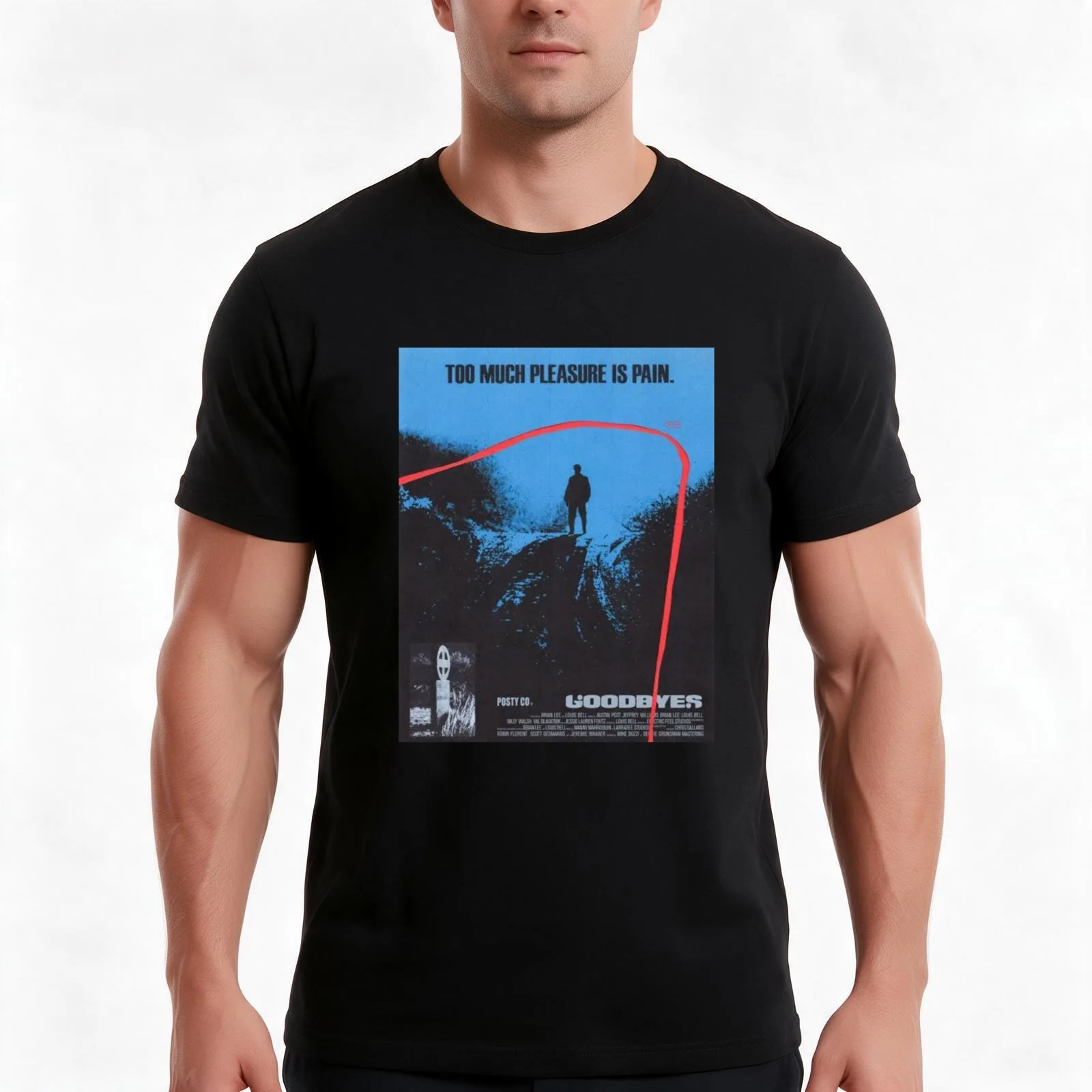 posty - GOODBYES album cover T-Shirt, Summer Casual Cotton Tee, Oversized Streetwear Tops, Vintage Graphic Print, 100% Cotton