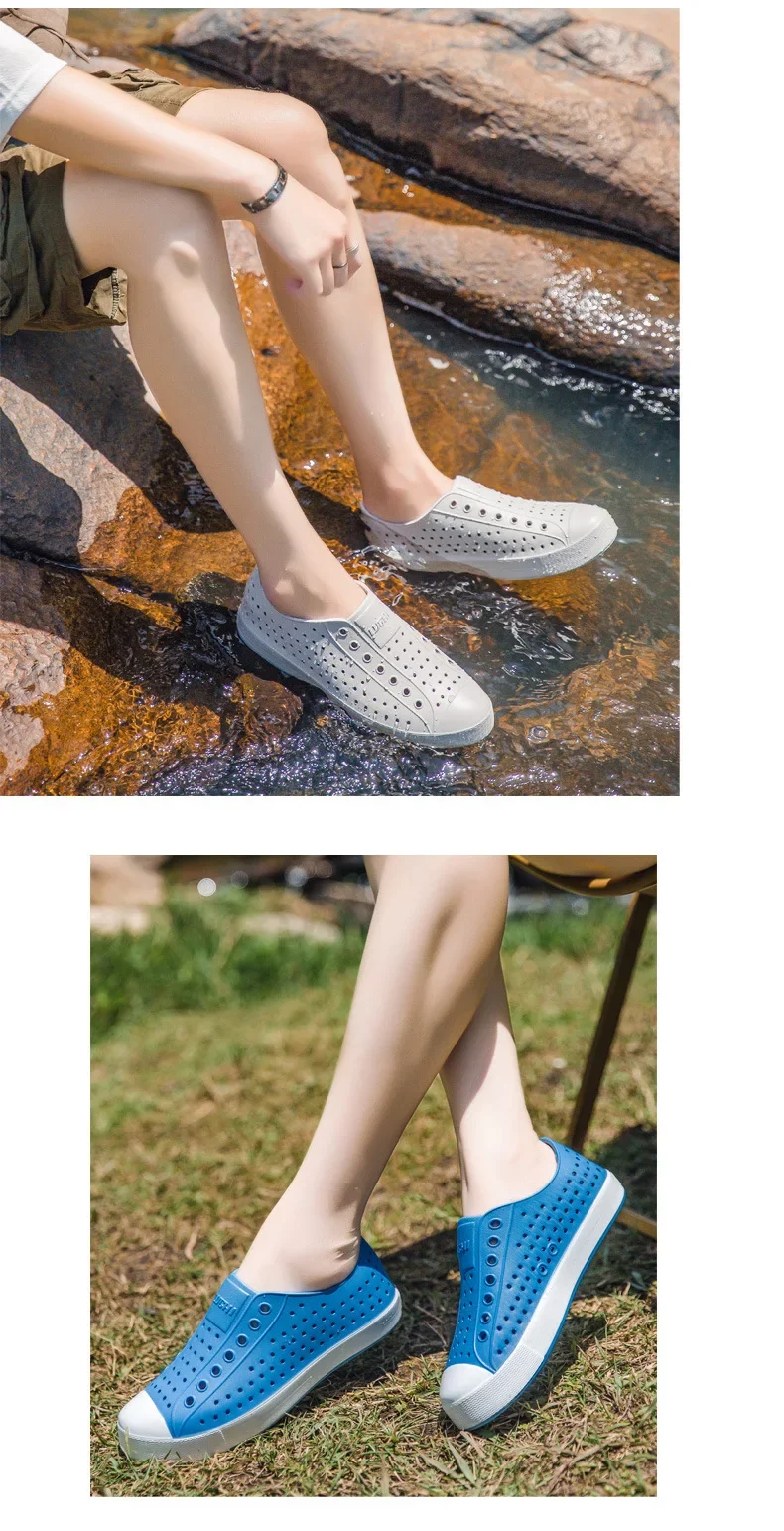 Sommer Unisex EVA Hohlschuhe Weiche Sohlen Rutschfeste Strandschuhe Herren Damen Atmungsaktive Wasserdichte Sandalen Erwachsene Casual Alltagsschuhe – Detail 14