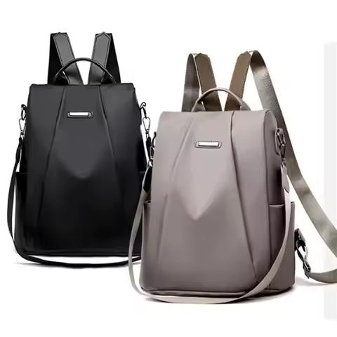 New women's fashionable multifunctional backpack solid color backpack detachable casual portable shoulder strap