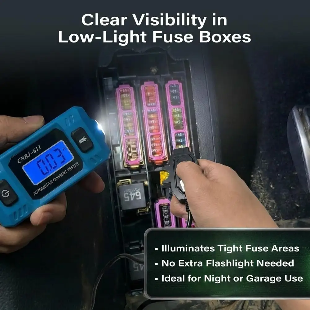 

Multimeter Automotive Fuse Current Tester Diagnostic Tool DIY Automotive Leakage Analyzer Digital Display Circuit Tester