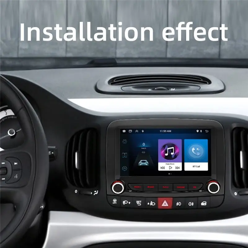Strict Car 2+64G MP5 Player Bluetooth Portable Screen Navigation Display Wireless Carplay Android Auto For Fiat 500L 2013-2019
