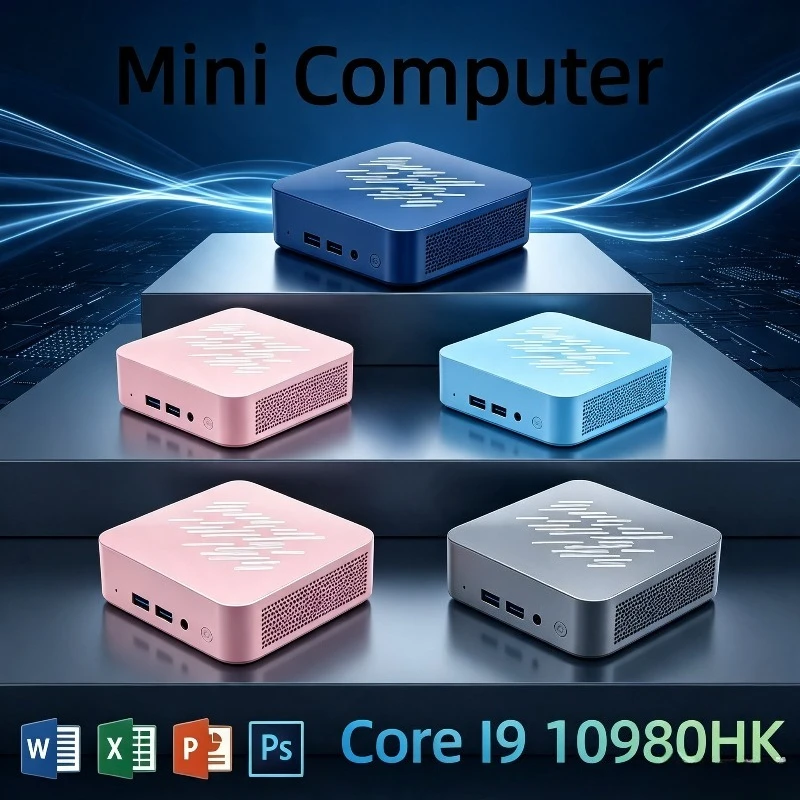 New Powerful Mini PC Core I9 10980HK 16GB RAM Big SSD WiFi 6 Bluetooth 5.2 4K Output Home Office Mini Computer Host