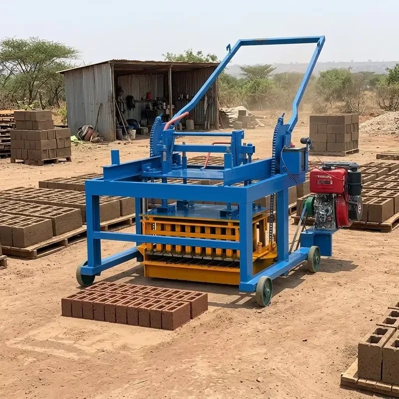 QMY4-45 Laying Concrete Hollow Block Machine Mobile Brick Making Machine for Uganda Africa