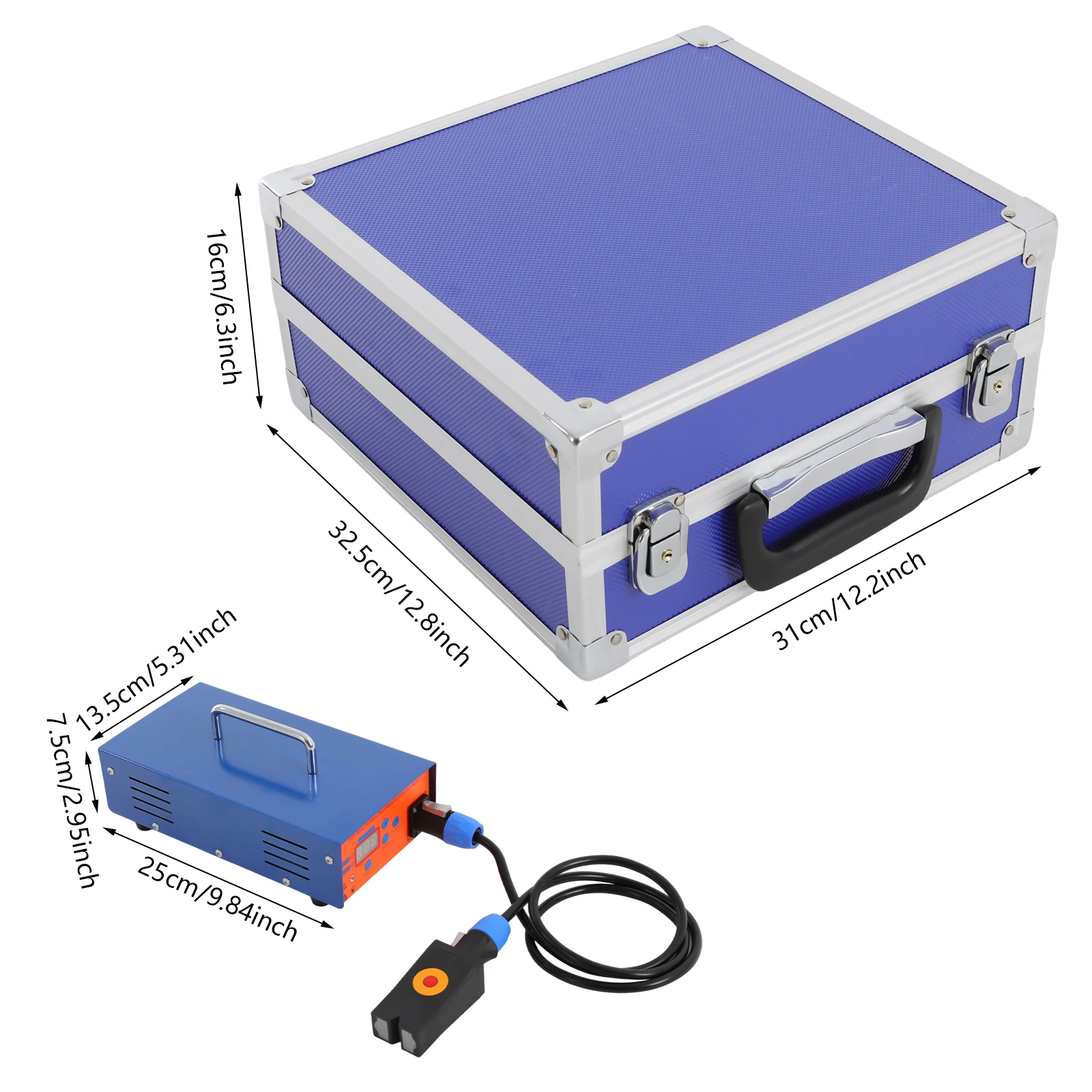 Electromagnetic Induction Dent Repair Tool Streak-Free Repair with Suitcase for Repairing Small Dents on Steel Car Bodies