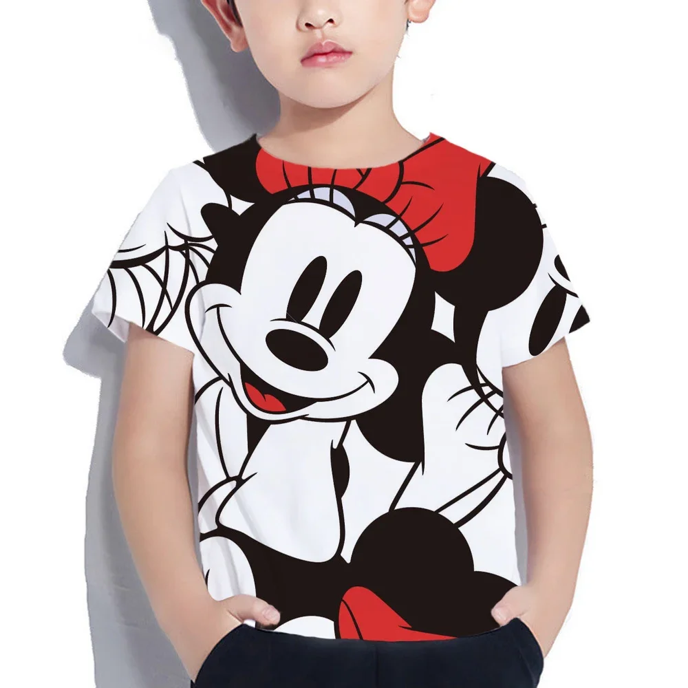 

Kids Boys T-shirts Baby Cute Mickey Mouse Tops Children Short Sleeve Streetwear 3 To 12 Years Harajuku Boy Girl T Shirts Disney