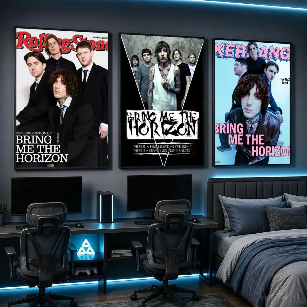 band Bring Me the Horizon Poster HD Poster Anime Aesthetic Wall Art For Game Anime Lovers Bedroom Gaming Room Decor Ideal Gift