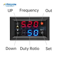 DC 4-28V PWM Frequency Tester 10A High-power Governor 1hz-160khz Frequency And Duty Cycle Are Independently Adjustable 0~100%