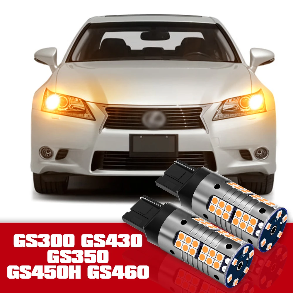 2pcs LED Accessories Turn Signal Light Bulb Lamp For Lexus GS300 GS430 GS350 GS450H GS460 2000-2015 2007 2008 2009 2010 2011