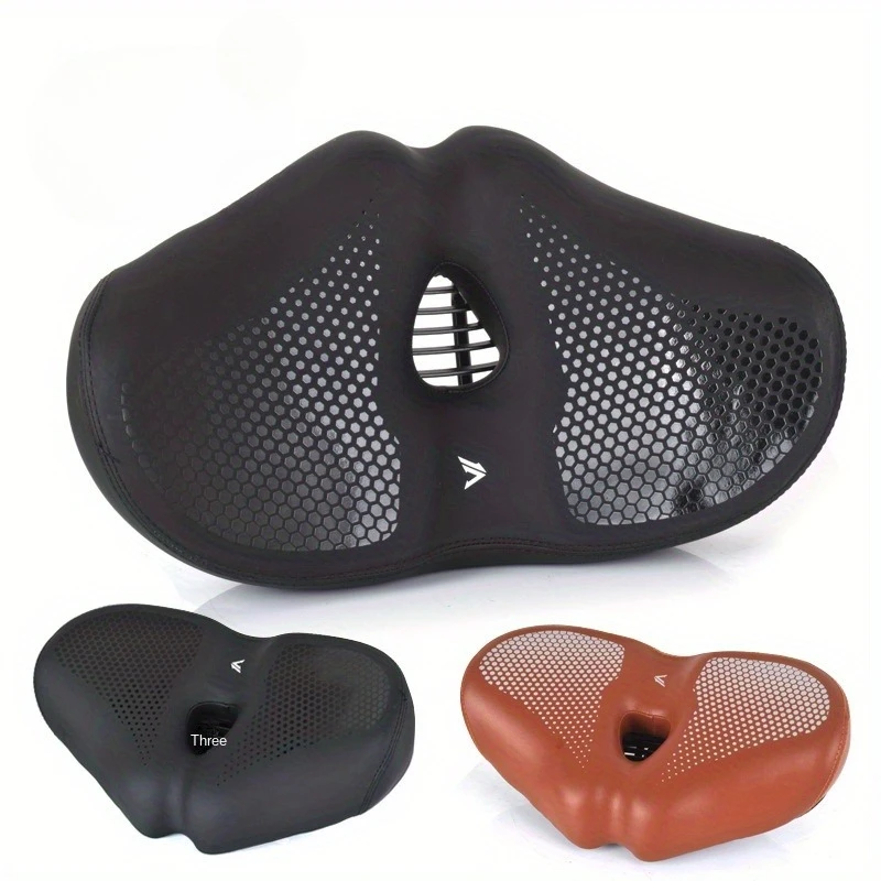 

Noseless Bike Seat Cushion for Men & Women Extra Padding & Comfort Wide Bicycle Seat Oversized Saddle for Electric Bikes