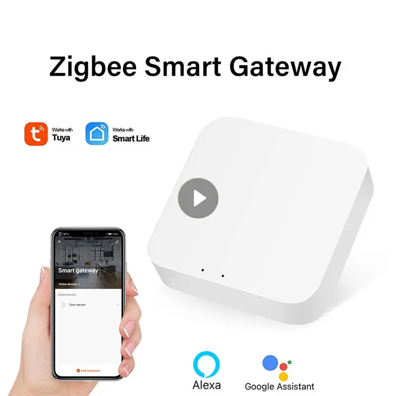 

Шлюз Zigbee 3,0, совместимый с Bluetooth, мост для умного дома, дистанционное управление, устройства Tuya, работает с Alexa Google