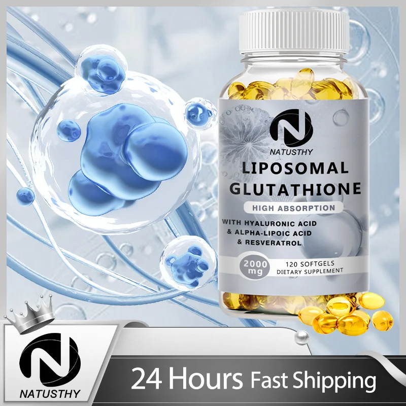 2400mg Liposomal Glutathione - Active Form of L-Glutathione - Contains Hyaluronic Acid - Detoxification, Brain, Immune System
