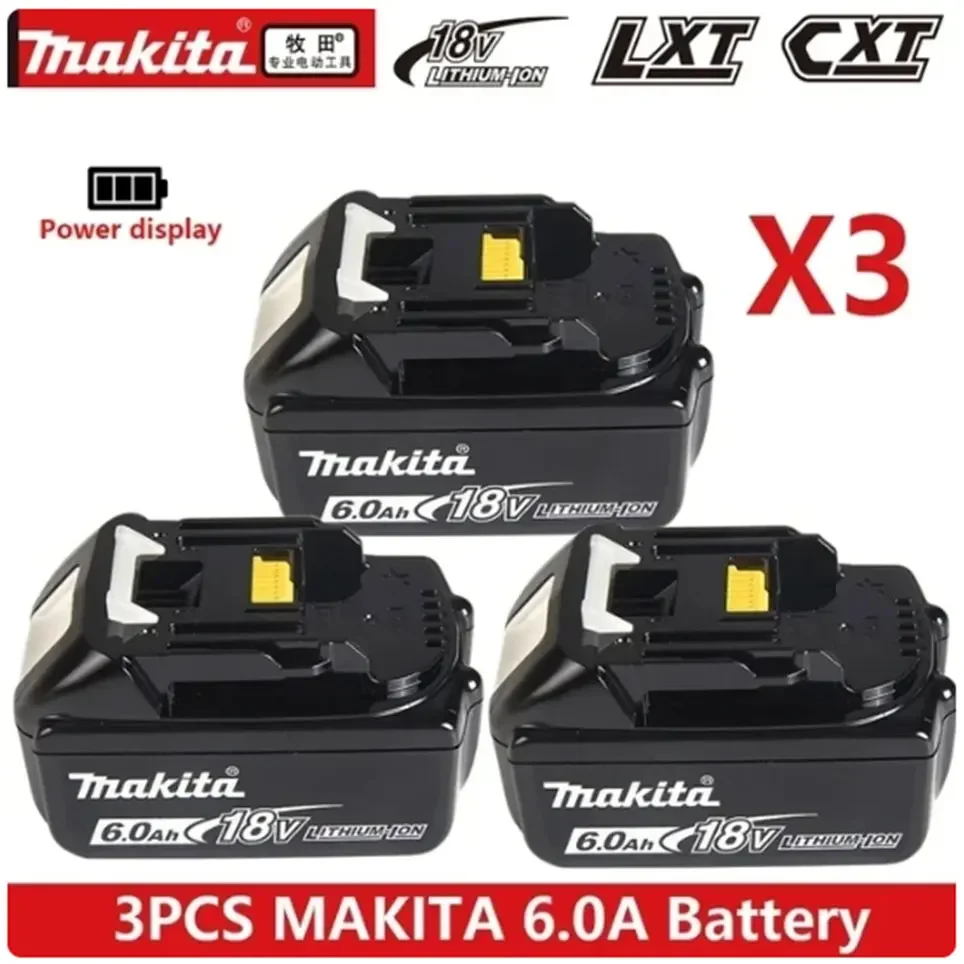 Genuine Makita 6Ah/5Ah/3Ah for Makita 18V Battery BL1830B BL1850B BL1850 BL1840 BL1860 BL1815 Replacement Lithium Battery