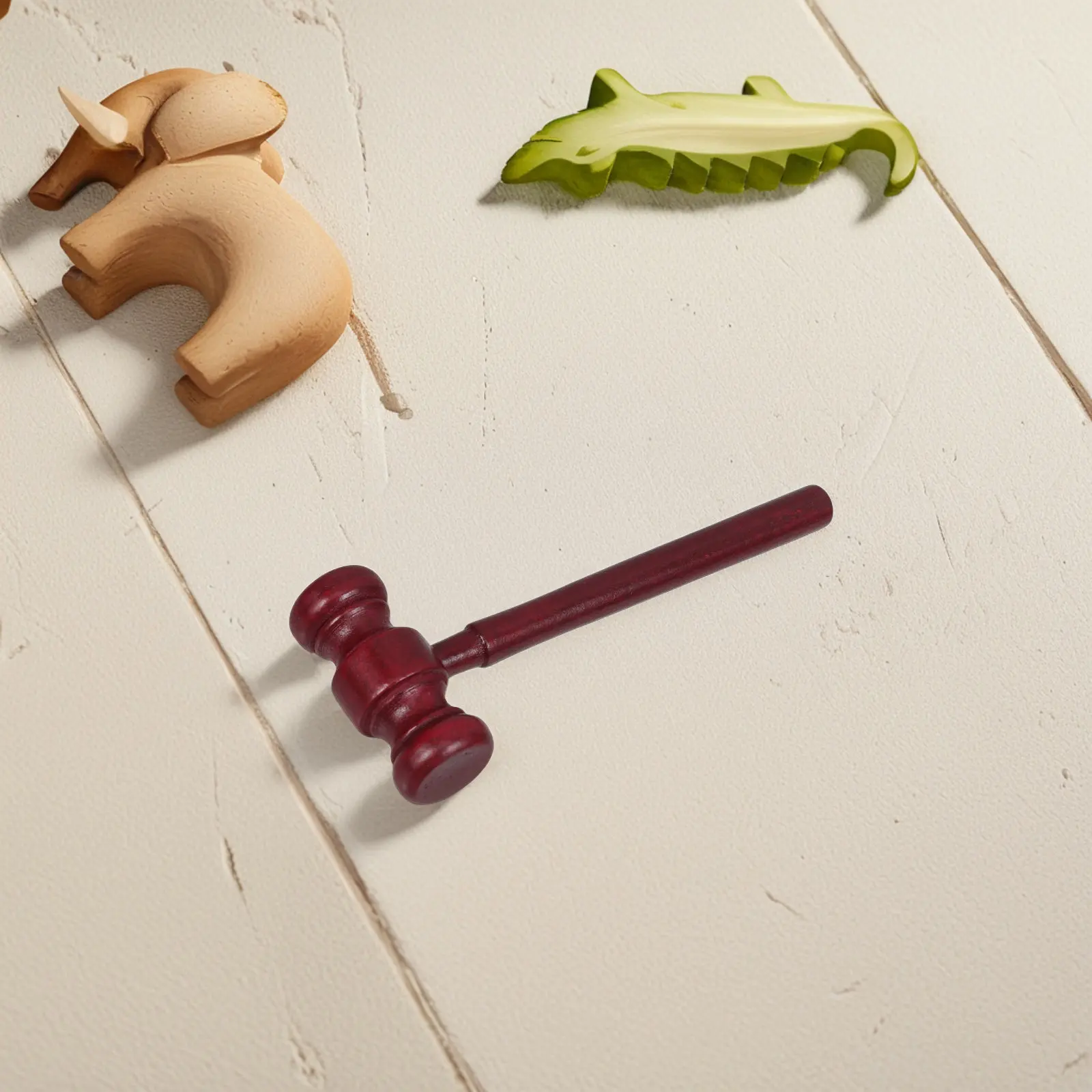 

Wooden Judge Gavel Mini Gavel Prop Mini Wooden Hammer Mallets for Home School Kindergarten Role Play Judge Costume Accessory