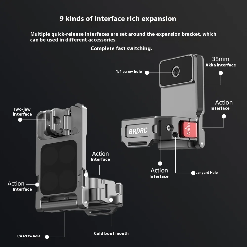 Brdrc Magnetic Mount For Dji Osmo Pocket 3 Clip Holder Mount Cycling/V-Log/Multifunctional Desktop Base Camera Accessory Custom