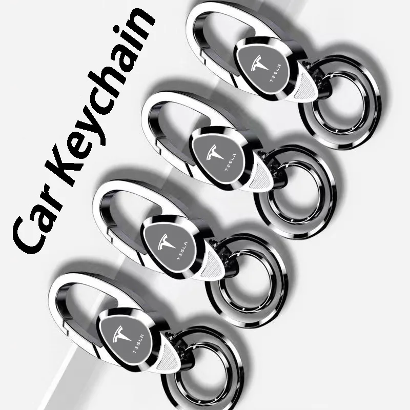 

Metal Car Key Ring For Tesla Model 3 Model S Model X Model Y Roadster SpaceX Car Emblem Keychain Man Women Luxury Car Keychain