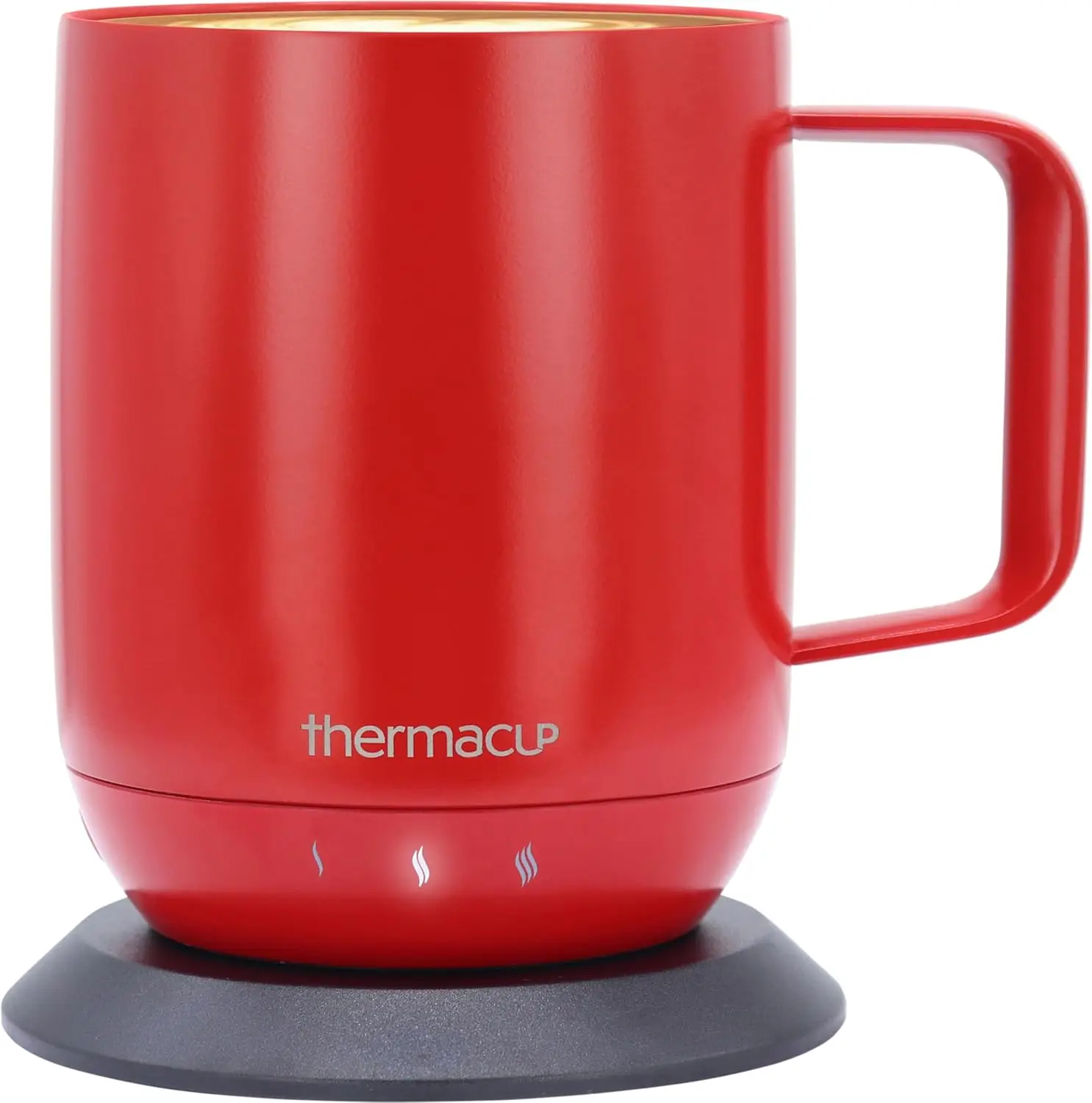 

Self-Heating Temperature Controlled with Lid, Led Smart Cup, Custom Heat Settings, /Off Feature, Liquids Warm, Sip Smarter (