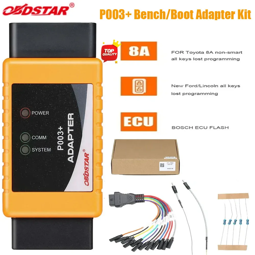 OBDSTAR P003+ Adapter Kit for ECU CS PIN ReadingWork with DC706 & X300 DP Plus/Pro4 Supports Toyota Ford All Key Lost