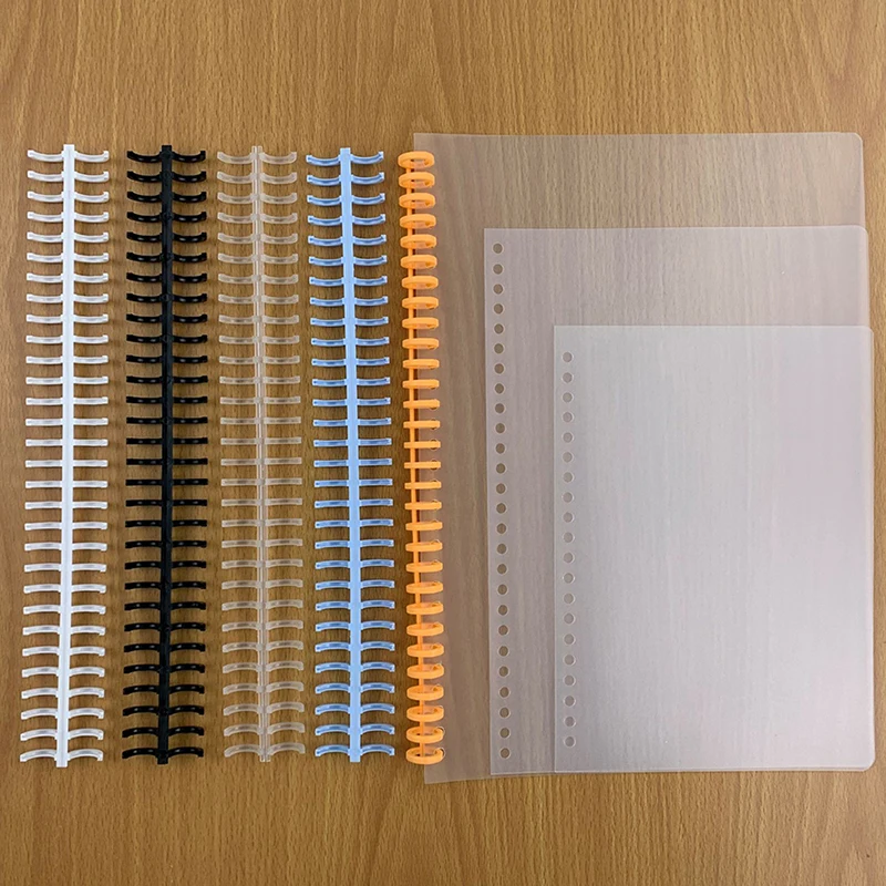 1Pcs 12mm 30 Hole Loose-leaf Plastic Binding Ring Spring Spiral Rings Comb Binding Spines for A4 A5 A6 Paper Notebook Stationery