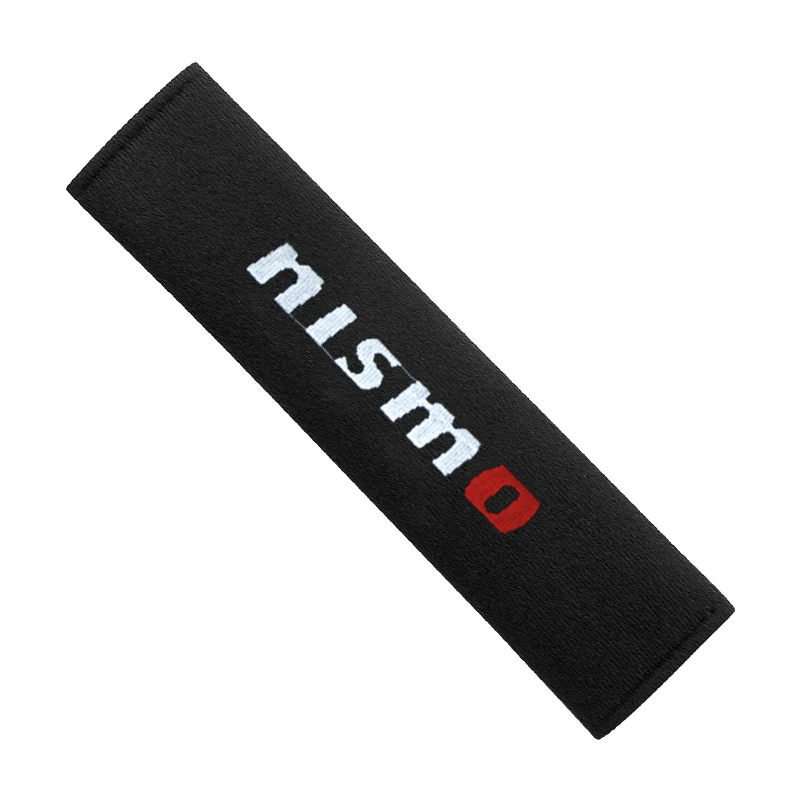 Car Seat Belt Logo Cover Shoulder Pad Car Accessories Styling For Nismo Logo Emblem R34 GTR Tiida Sylphy Teana X-trail Qashqa