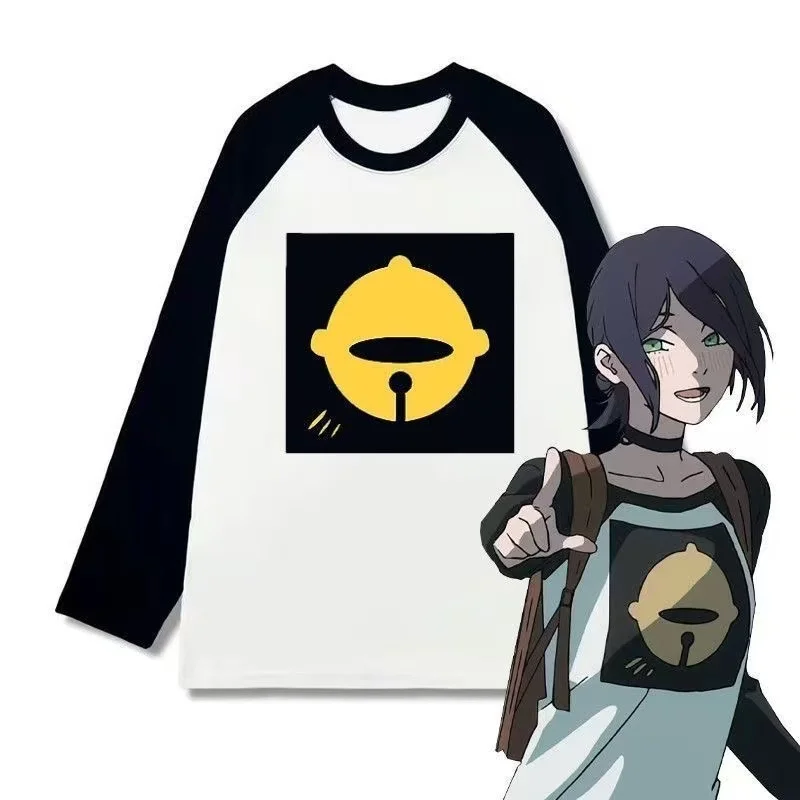 Anime Chainsaw Man Reze Cosplay Long Sleeve T-shirt Cosplay Oversized Vintage Women Japanese Manga Tee Clothing Harajuku Top view 5