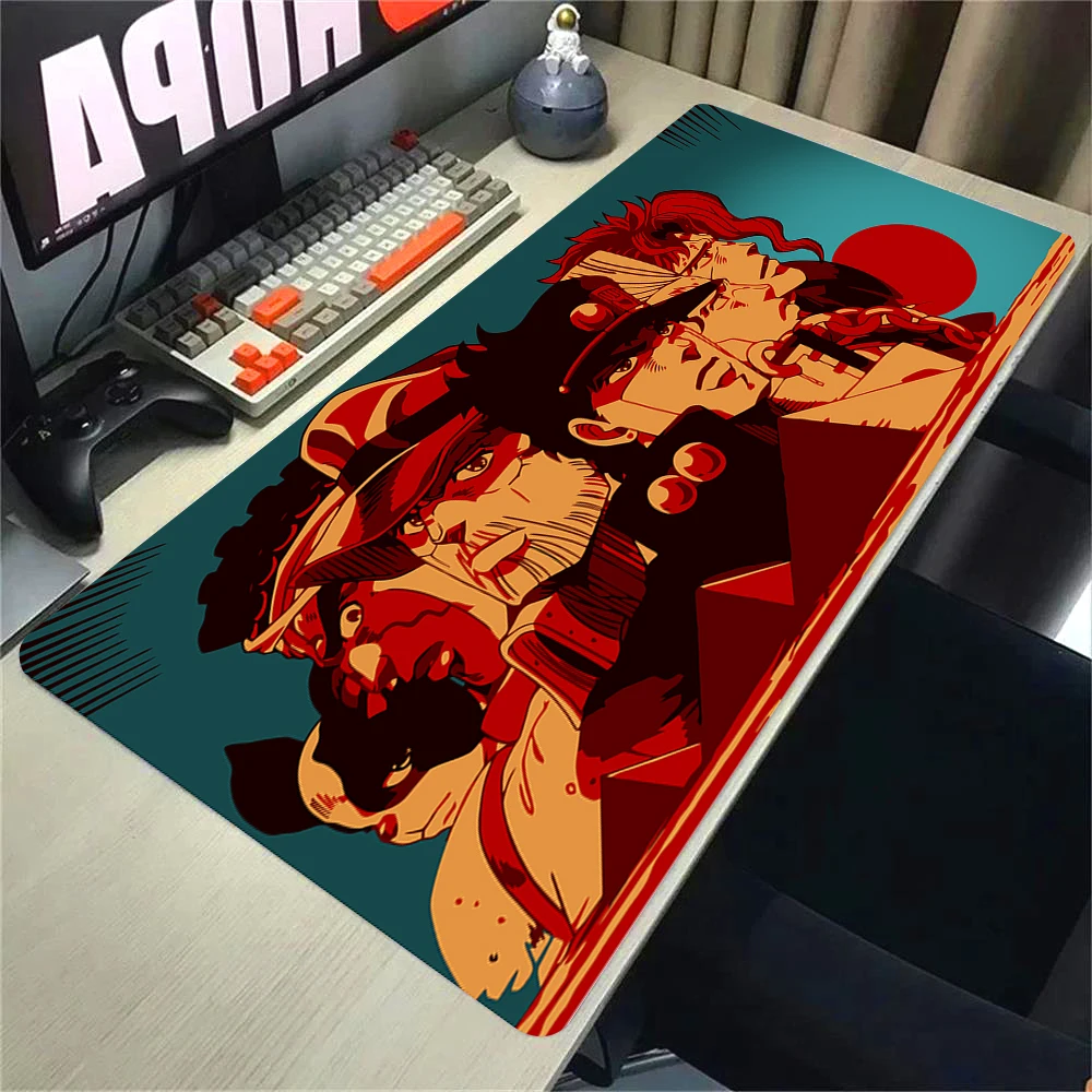 PC Gamer Joseph Joestar Mouse Pad Cabinet Keyboard Gaming Accessories Jojo Bizarre Adventure Laptop Rug Large Lock Edge Mousepad