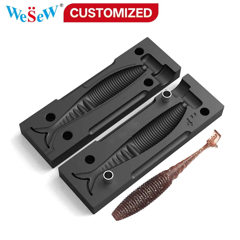 

Изготовленная на заказ мягкая пластиковая форма для литья приманки, набор для изготовления рыболовных приманок «сделай сам», материал из алюминиевого сплава, искусственная мягкая приманка, пластик,