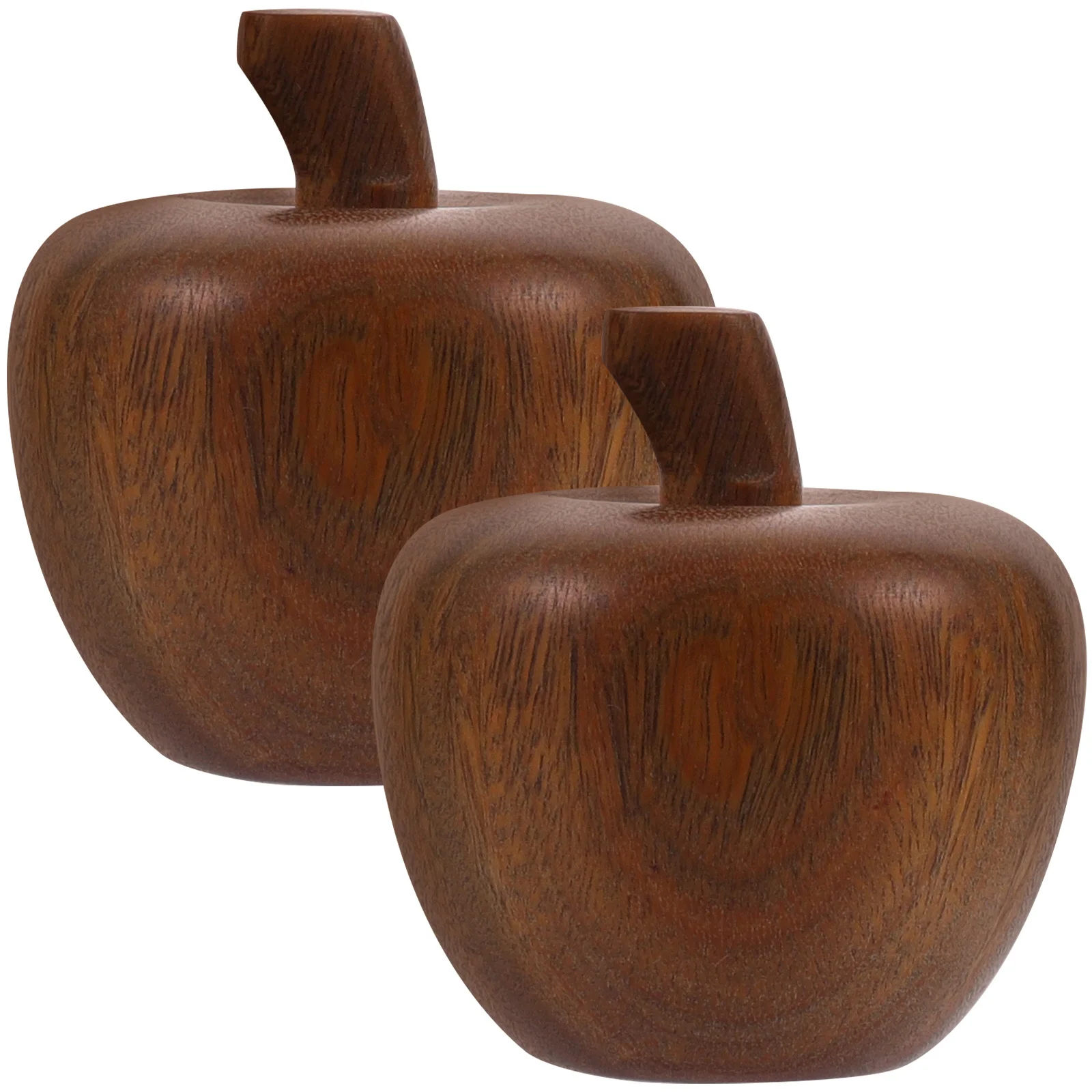 

2pcs Green Sandalwood Handheld Carving Realistic Fruit Decor Desktop Home Ornament Festival Gift Natural Wood Craft Small