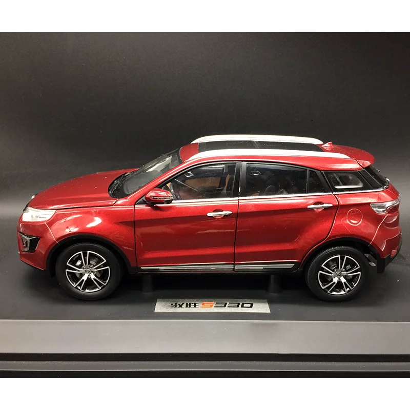 Diecast 1:18 Scale Jiangling Yusheng S330 SUV Alloy Car Model Collection Souvenir Display Ornaments Vehicle Toy