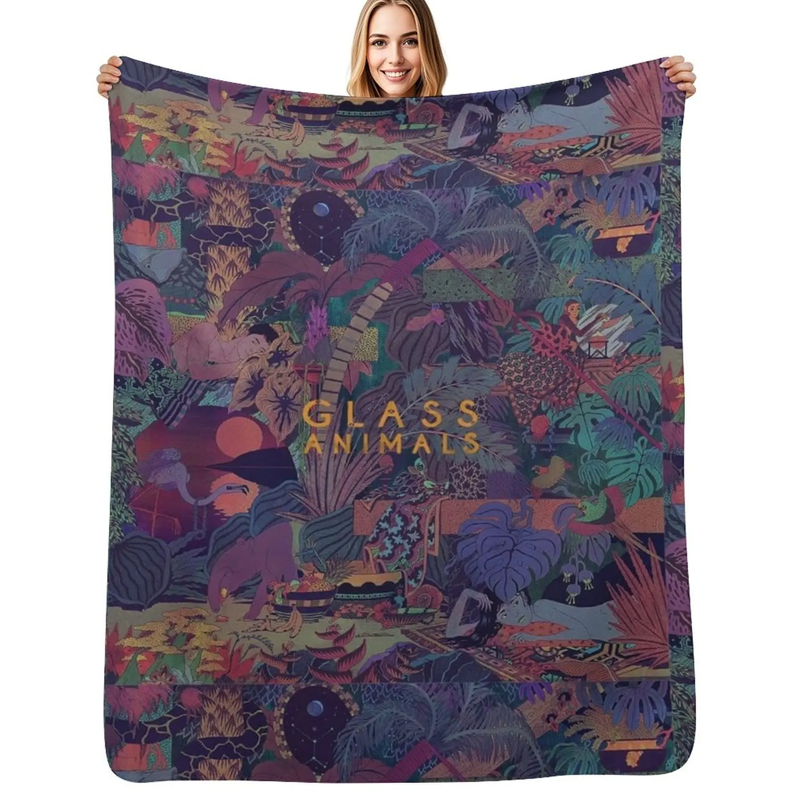 

Glass Animals Zaba Throw Blanket bed plaid Comforter Heavy blankets and throws Blankets